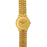 A gentleman's gold circular cased Omega Seamaster Automatic wristwatch,