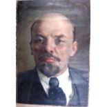 Russian School (early 20th century), Portrait of Vladimir Lenin, head and shoulders, oil on canvas,