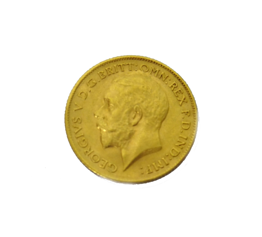 A George V half sovereign 1912.