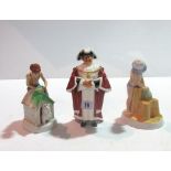 Ceramics comprising; A group of three Royal Doulton figures; ''The Mayor HN2286',