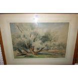 Gladys Rees Teesdale (20th century), Landscapes, two watercolours, both signed,