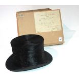 A brushed silk top hat, Woodrow London.