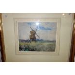 George Owen Wynne Apperley (1884-1960), A Kentish Windmill, watercolour, 23cm x 28cm.