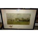 'Snaffles' (Charles Johnson Payne 1884-1967), The Grand National, The Canal Turn, colour print,