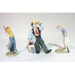 Ceramics comprising; A group of three Royal Doulton figures; 'Slapdash HN2277',