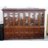 A large Victorian oak locker cabinet,
