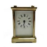 A French R&C brass cased carriage clock, circa 1900,
