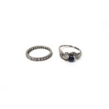 A diamond set full eternity ring, mounted with circular cut diamonds,