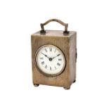 A silver rectangular cased carriage clock timepiece,