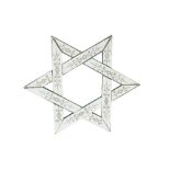 A pair of 20th century Venetian etched glass six point star shaped wall hangings,