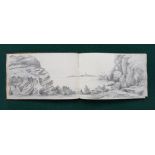 SKETCH BOOK - Topographical Scenes, British & Continental, mostly pencil with a few coloured,