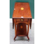 An Edwardian inlaid mahogany Sutherland table,