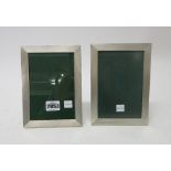 Two similar silver mounted rectangular photograph frames,