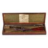 A double barrel percussion shotgun by Sam Smith, late 19th century,