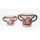 A graduated pair of Davenport creamware