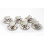 A set of six Samson tea cups and four sa