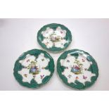 A set of three Meissen porcelain plates,