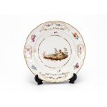 A German porcelain plate, late 18th/earl