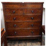 A North Country Victorian mahogany tall chest, circa 1860,