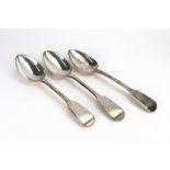 A pair of Victorian silver fiddle pattern tablespoons Samuel Hayne & Dudley Cater, London 1844,