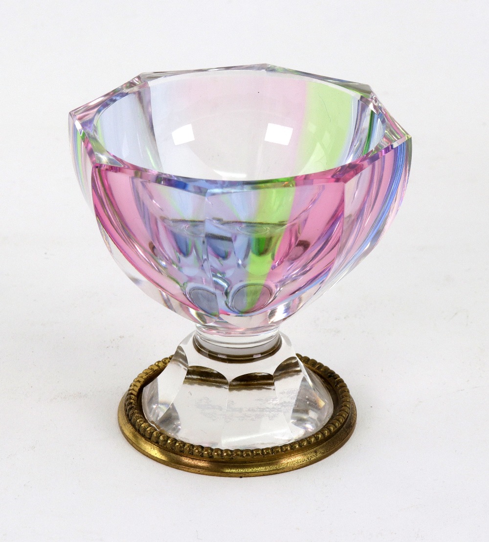 An English drinking glass, in mid 18th century style, with bell shape bowl and baluster stem, - Image 2 of 2