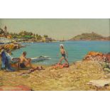 Piero Focardi (Italian, 1889-1945), The Beach at St Raphael,