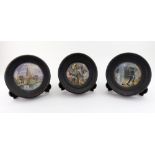 A collection of three Prattware pot lids - The Seven Ages of Man,