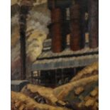 C Cole (British, 20th Century), An industrial view, signed and dated 'C Cole 1925' (lower left),