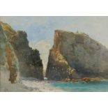 Frais O'Malley (British, 19th Century), Tintajeu on Sark, signed with artist's cypher (lower left),