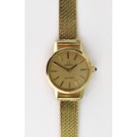 Omega; a lady's 18ct yellow gold Omega De Ville bracelet wristwatch, with mechanical movement,