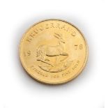 A South African Krugerrand, 1978. Illustrated.
