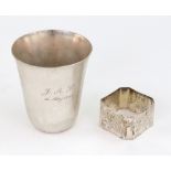 A German silver beaker, Hessenberg, Frankfurt, detailed 800, 8.