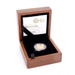 A Royal Mint 2008 UK tenth ounce gold proof coin, 3.41g.