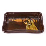 A Royal Doulton Kingsware dish of rectangular shape,