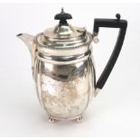 An Art Deco silver hot water pot, Charles Stuart Harris, London 1926,