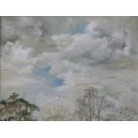 Elizabeth Lukis (British, 20th Century), Trees and clouds, singed 'Lukis' (lower right),