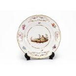 A German porcelain plate, late 18th/early 19th century,