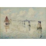 John Ernest Aitken (British, 1881-1957), On the Lagoons, Venice, signed 'John Aitken' (lower left),