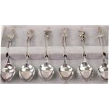 A cased set of six Australian coffee spoons, detailed stg.