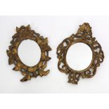 Two small Florentine giltwood frames, 18th/19th century, foliate carved and pierced,