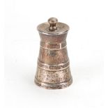A silver pepper mill grinder, Goldsmiths & Silversmiths Company, London 1921,