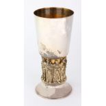 A Winchester Cathedral silver and silver gilt goblet, Aurum, London 1979, No.