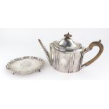 A George III silver teapot and stand, the teapot, Robert & David Hennell, the stand Elizabeth Jones,