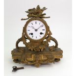 Japy Freres: A French gilt metal cased mantel clock, second half 19th Century,