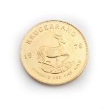 A South African Krugerrand, 1978. Illustrated.