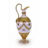 A Royal Crown Derby porcelain ewer, shape 328, date cypher for 1890, of classical vase form,
