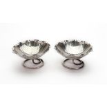 A pair of Chinese silver sweetmeat dishes, Luen Hing, early 20th century,