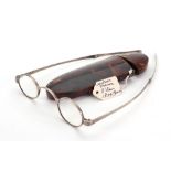 A pair of George IV silver framed spectacles, Thomas Millington, Birmingham 1829,