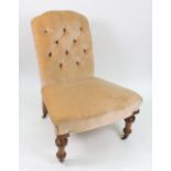 An Aesthetic period button down upholstered nursing chair,