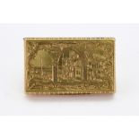 An Italian rectangular gold snuff box, first half 19th century,